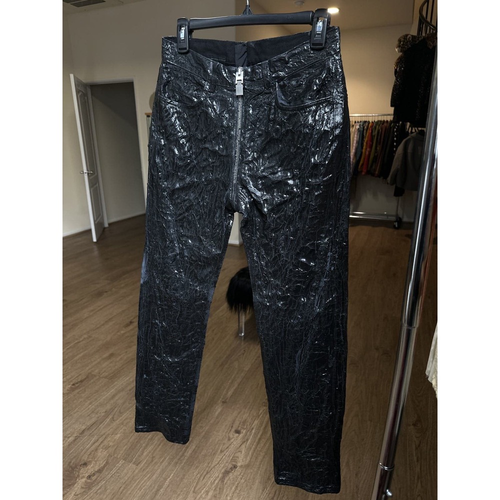 Givenchy $1,500 Paint crackled integral zip denim